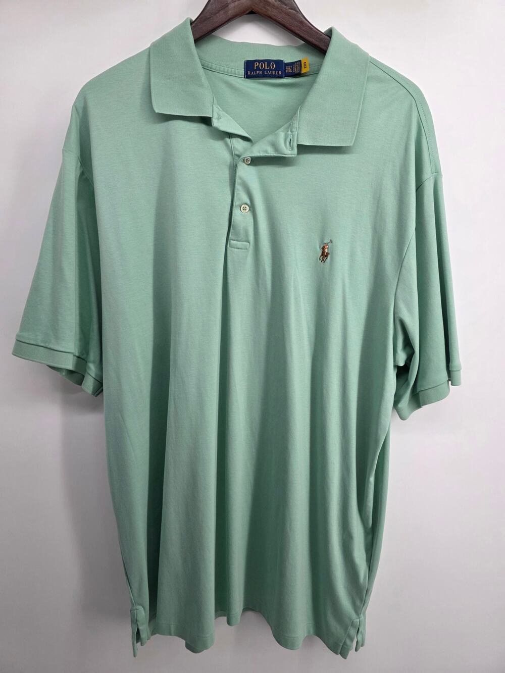 Polo Ralph Lauren Light Green Cotton Polo Size 2XLT